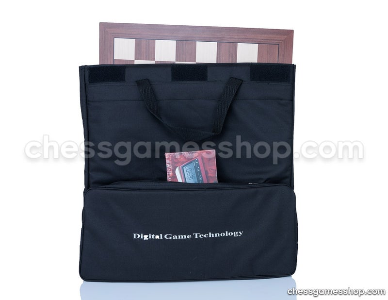 DGT Chess Carrying Bag BLACK for board, pieces, clock and accessories - suitable for e-boards or GO game to - BLACK - Image 1